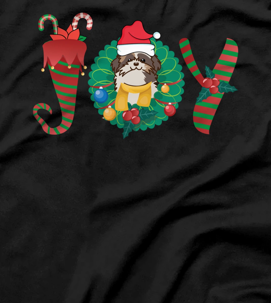 Santa Claus Dog Funny Dog Breeding Expert Christmas Shih Tzu T-Shirt