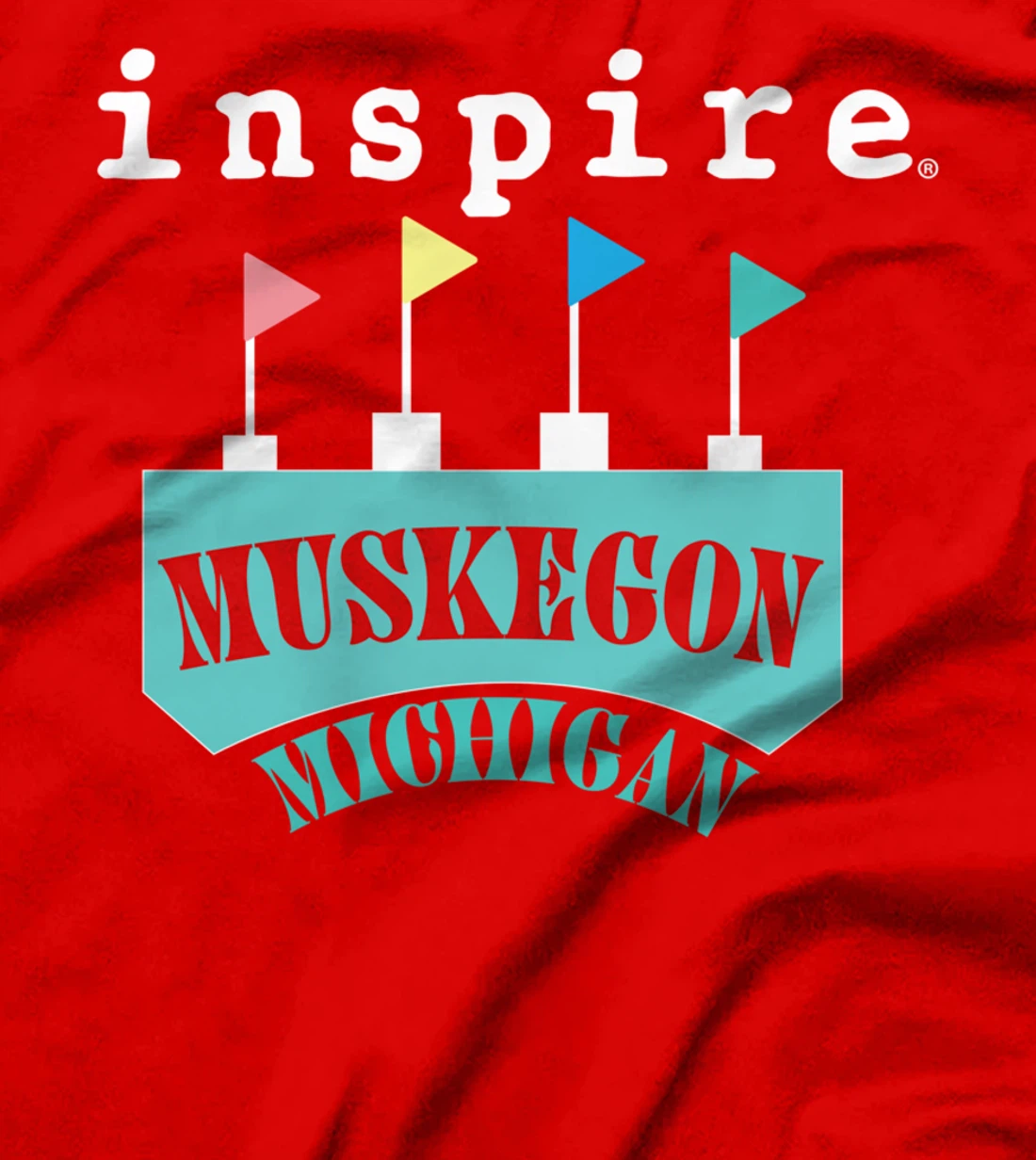 inspire Muskegon Michigan City Travel Destination T-Shirt