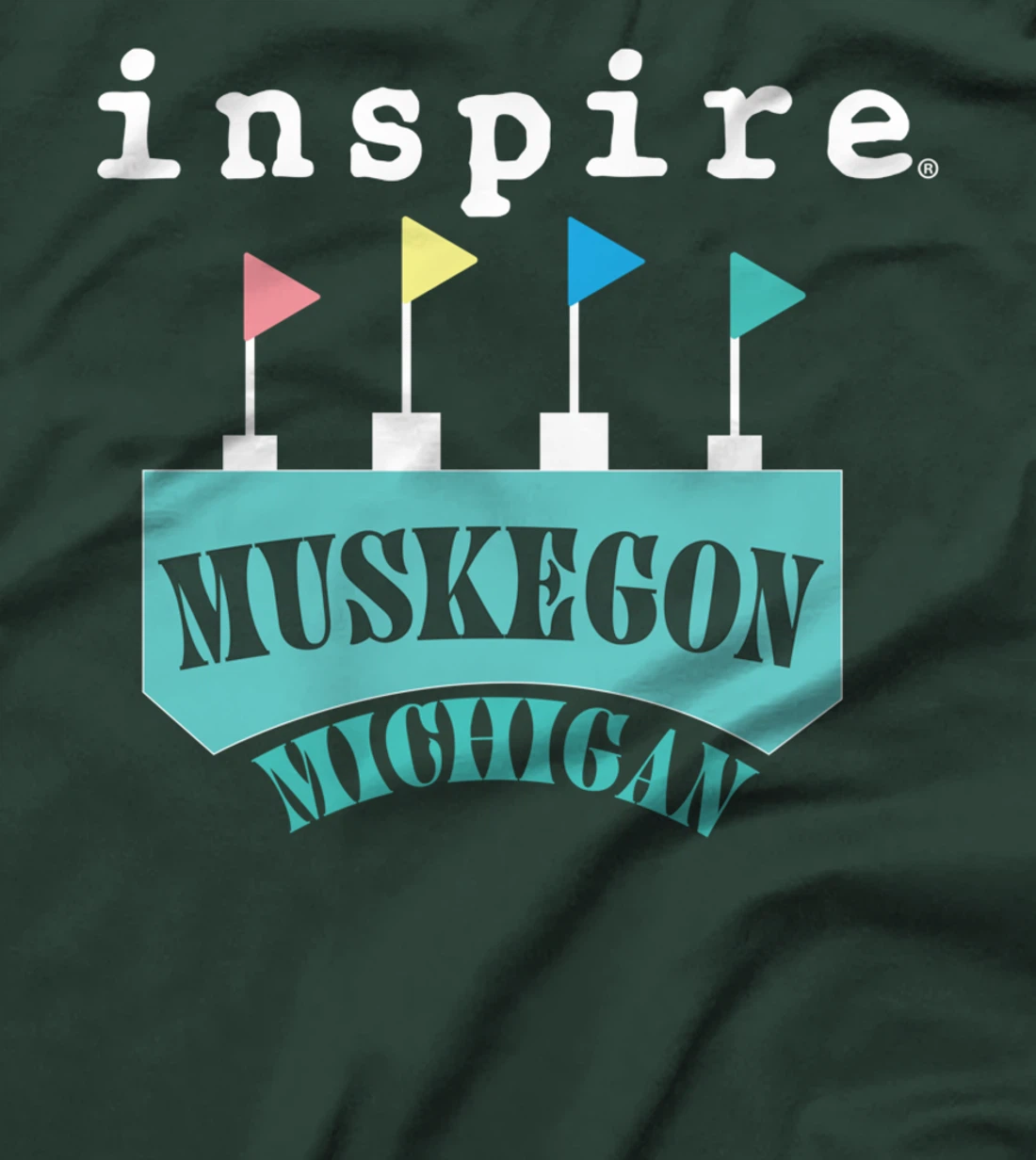inspire Muskegon Michigan City Travel Destination T-Shirt
