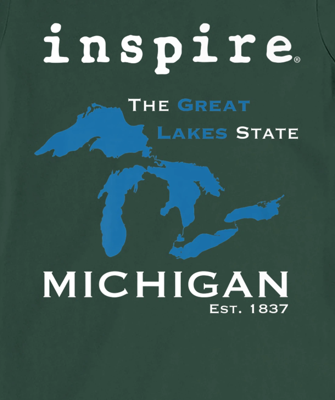 inspire Great Lakes Michigan Travel Destination T-Shirt, Women T-Shirt