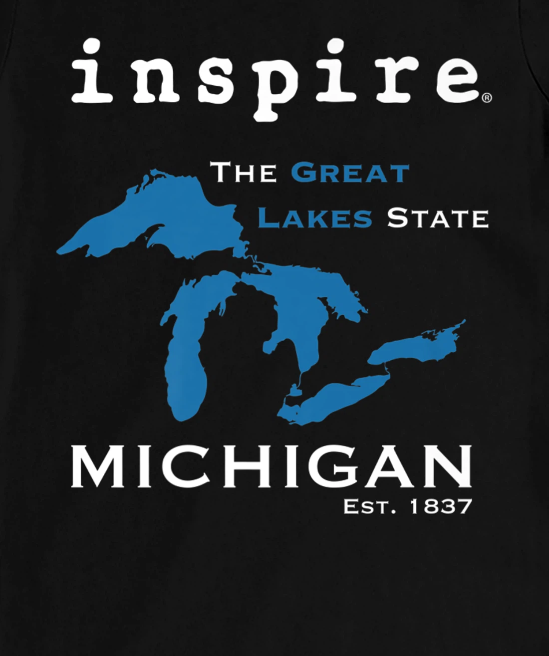 inspire Great Lakes Michigan Travel Destination T-Shirt, Women T-Shirt
