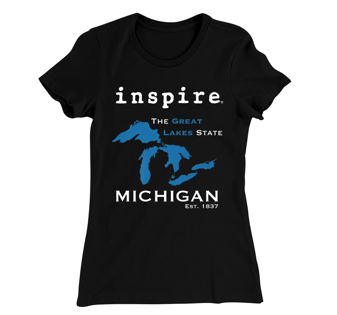 inspire Great Lakes Michigan Travel Destination T-Shirt, Women T-Shirt