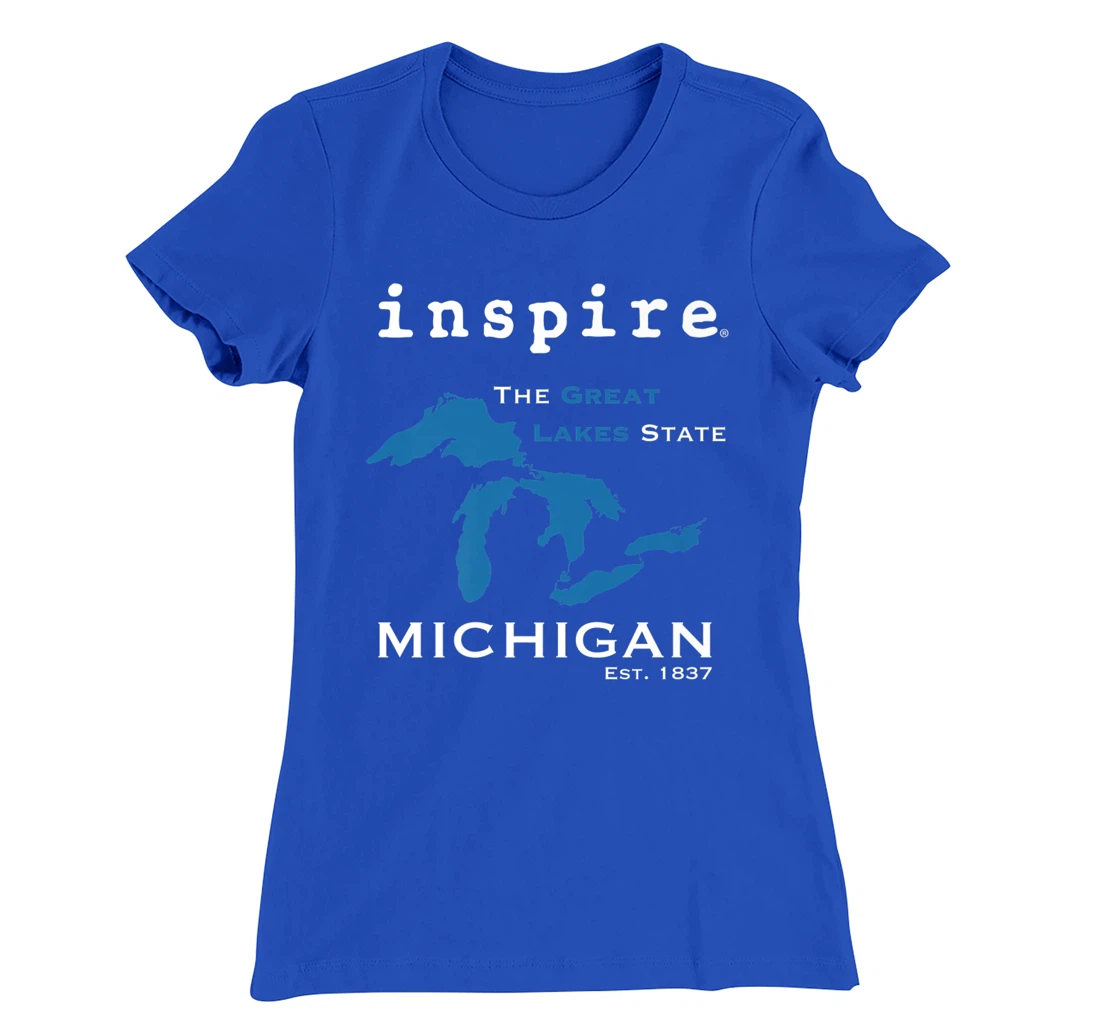 inspire Great Lakes Michigan Travel Destination T-Shirt, Women T-Shirt