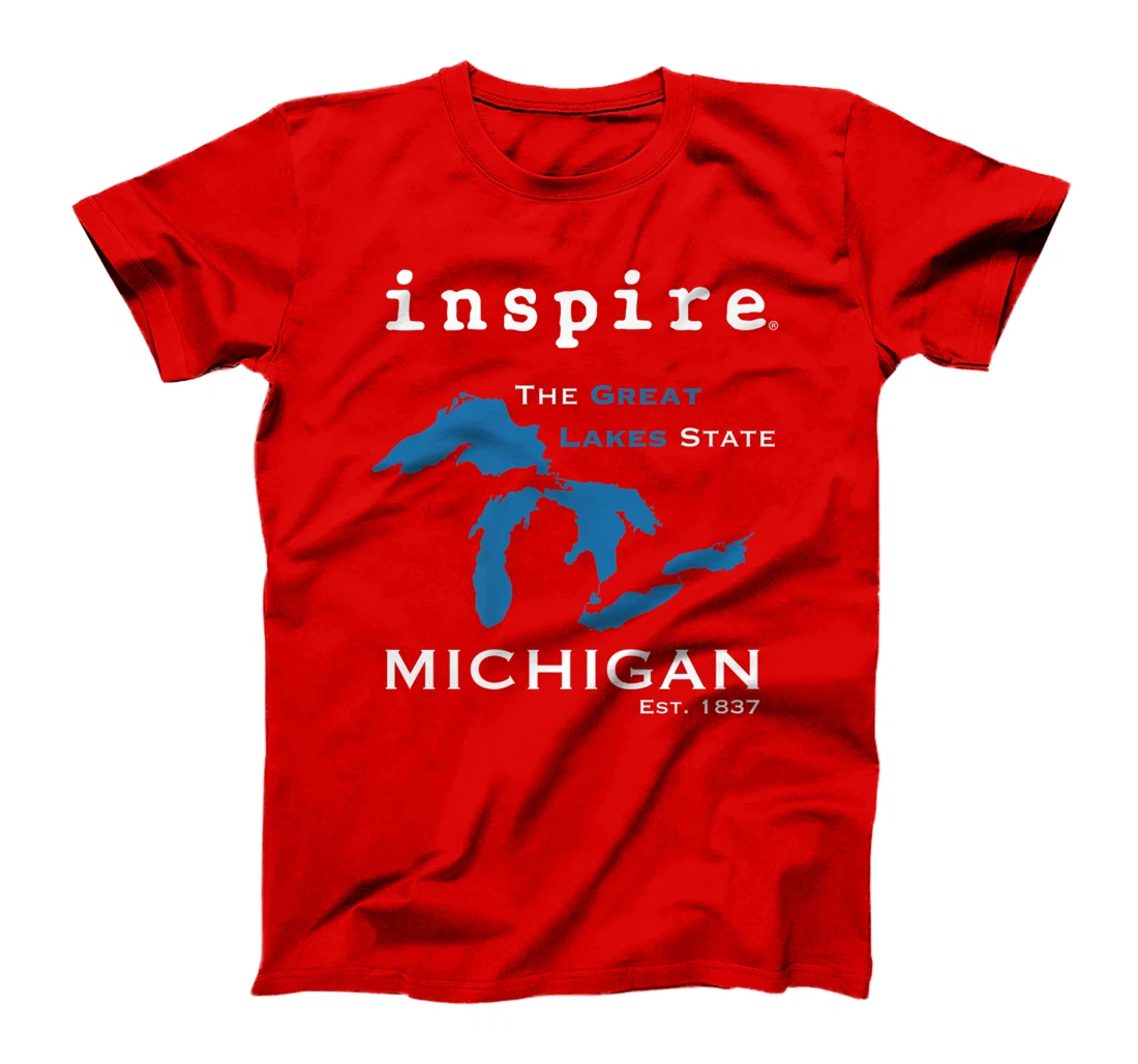 inspire Great Lakes Michigan Travel Destination T-Shirt, Women T-Shirt