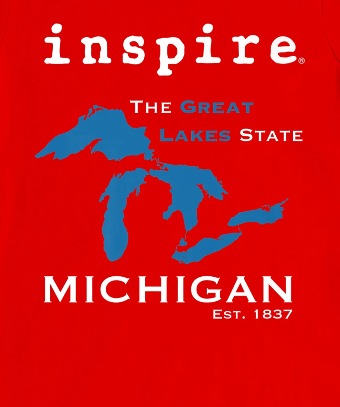 inspire Great Lakes Michigan Travel Destination T-Shirt, Women T-Shirt