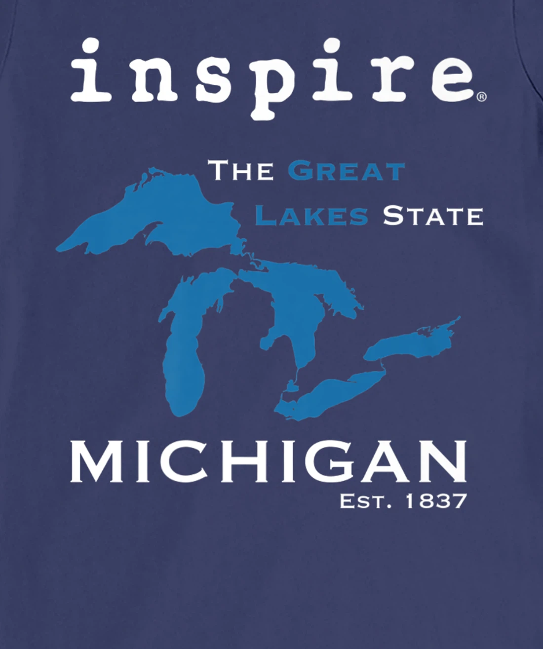 inspire Great Lakes Michigan Travel Destination T-Shirt, Women T-Shirt