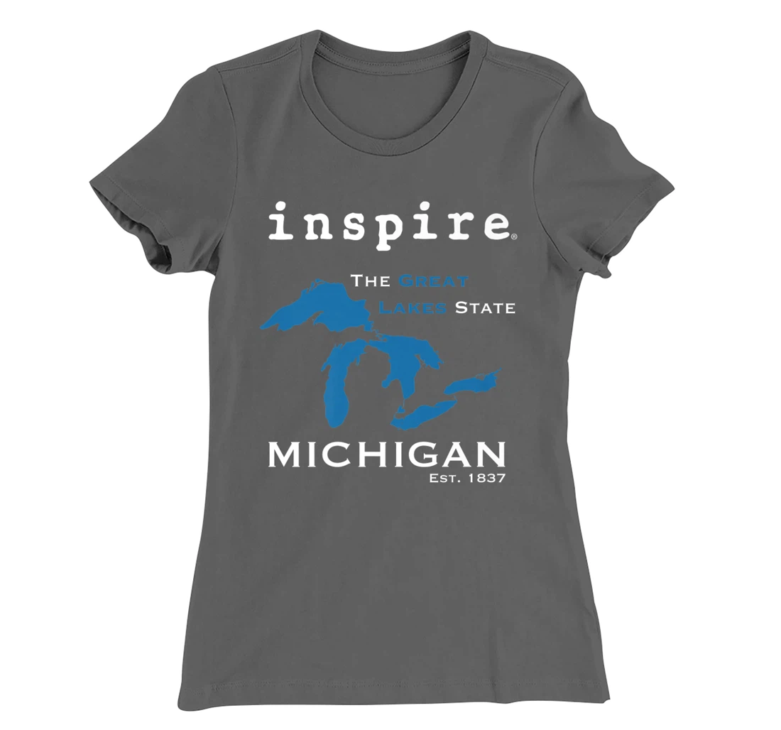inspire Great Lakes Michigan Travel Destination T-Shirt, Women T-Shirt