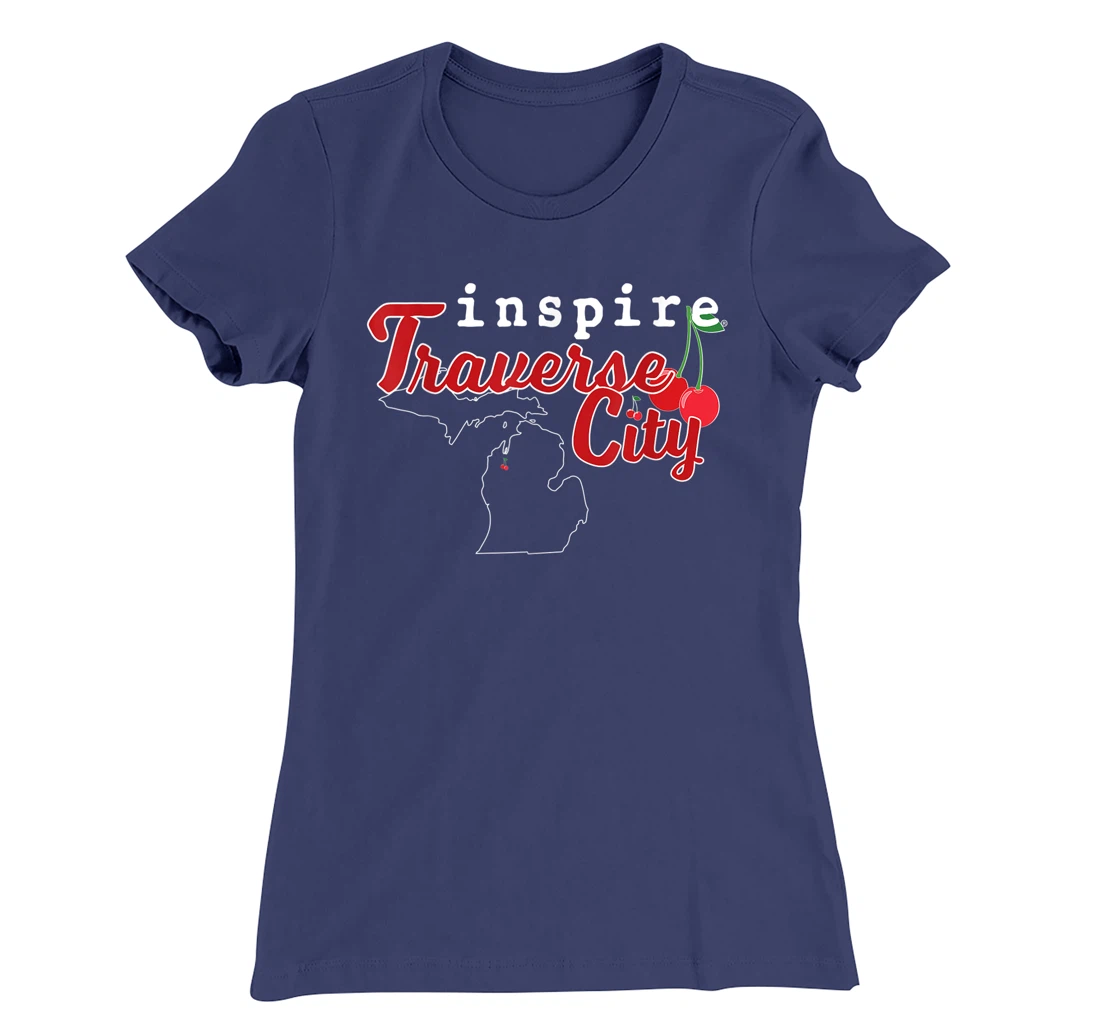 inspire Traverse City Michigan Travel Destination T-Shirt, Women T-Shirt
