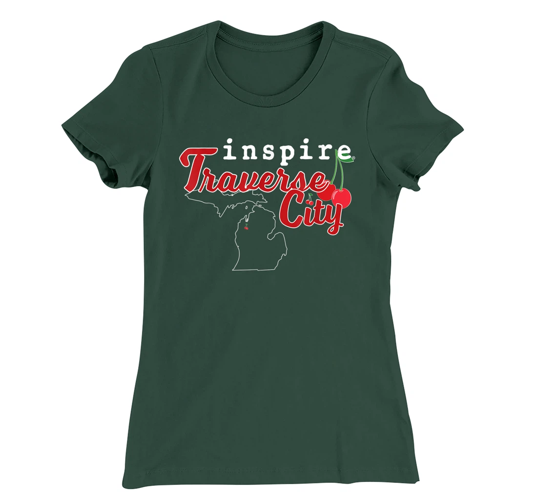 inspire Traverse City Michigan Travel Destination T-Shirt, Women T-Shirt