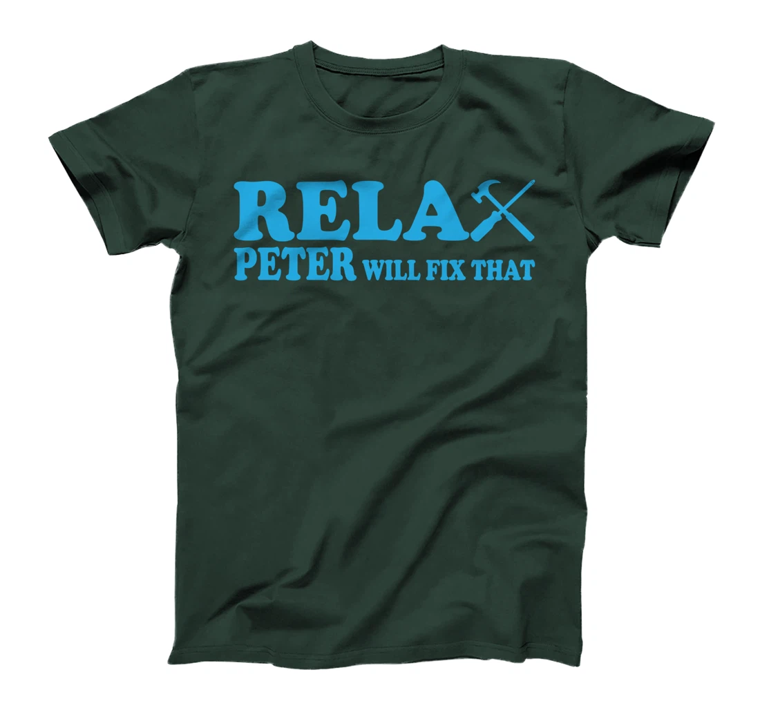Funny men's name Peter first name with saying for Christmas T-Shirt