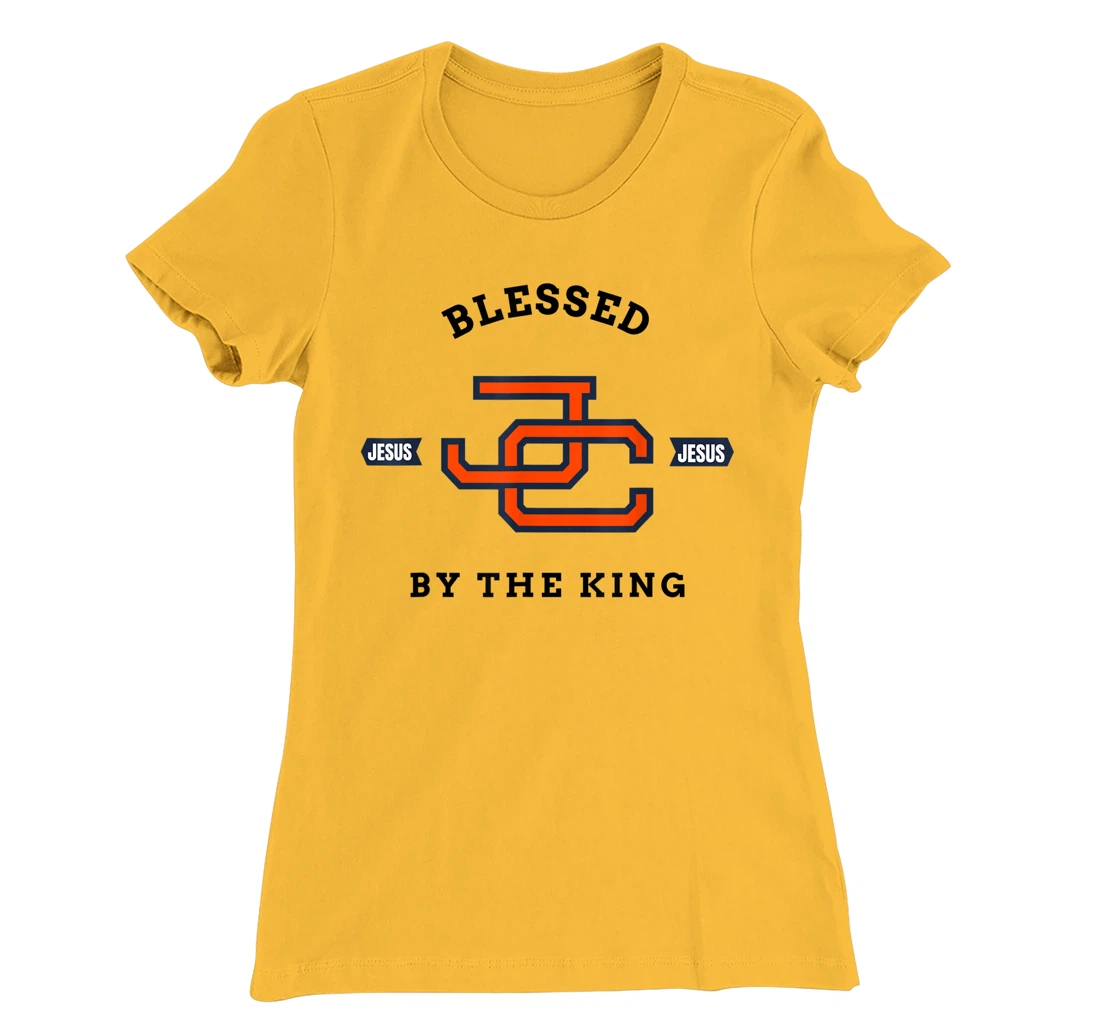 Womens Blessed by King Motivational Christian T-Shirt, Kid T-Shirt and Women T-Shirt