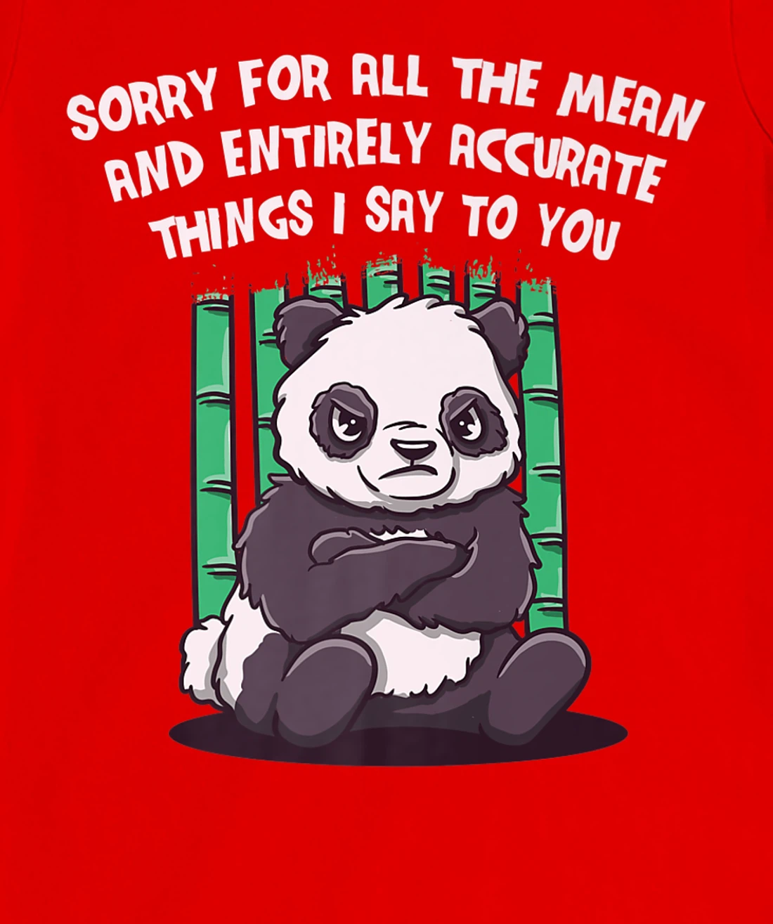 Sorry for the Mean and Accurate Things I Say Funny Sarcastic T-Shirt, Women T-Shirt