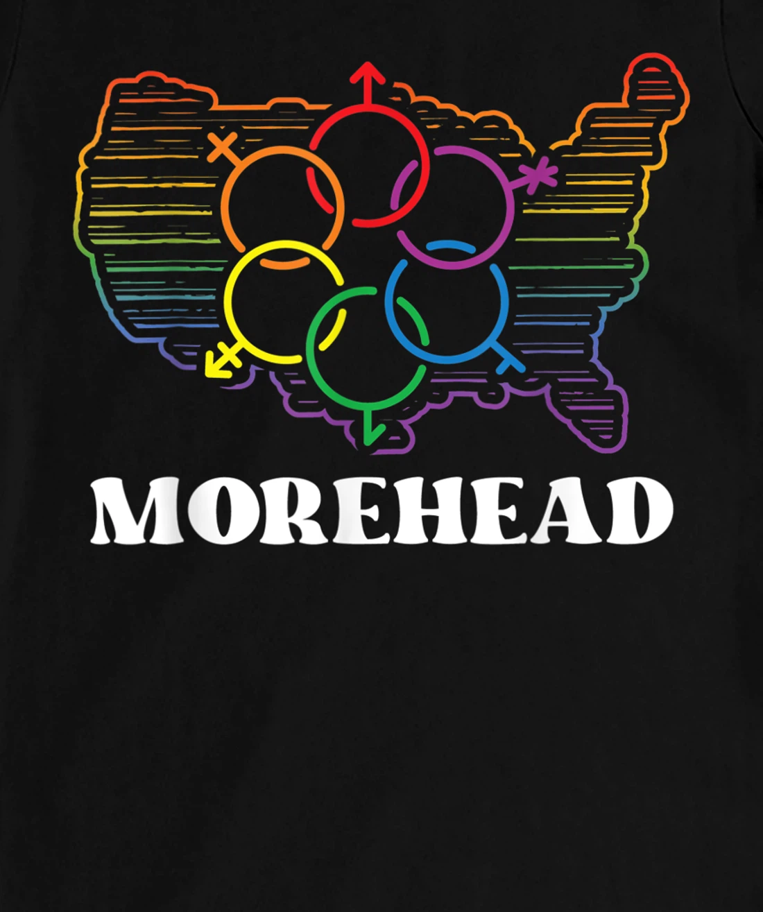 Morehead Pride Flag Pride Month LGBTQ Flag LGBT Community T-Shirt, Women T-Shirt