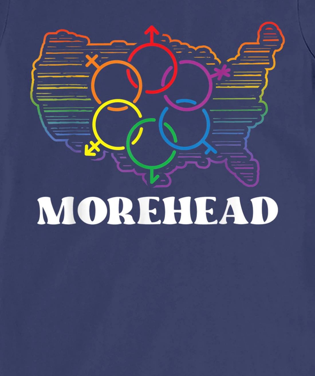 Morehead Pride Flag Pride Month LGBTQ Flag LGBT Community T-Shirt, Women T-Shirt