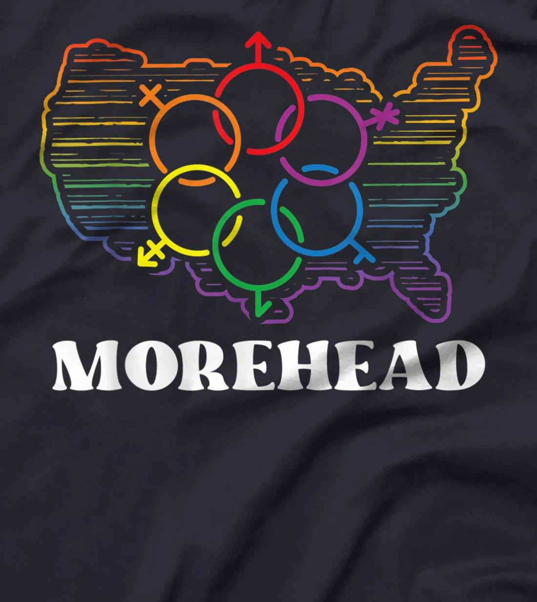Morehead Pride Flag Pride Month LGBTQ Flag LGBT Community T-Shirt, Women T-Shirt