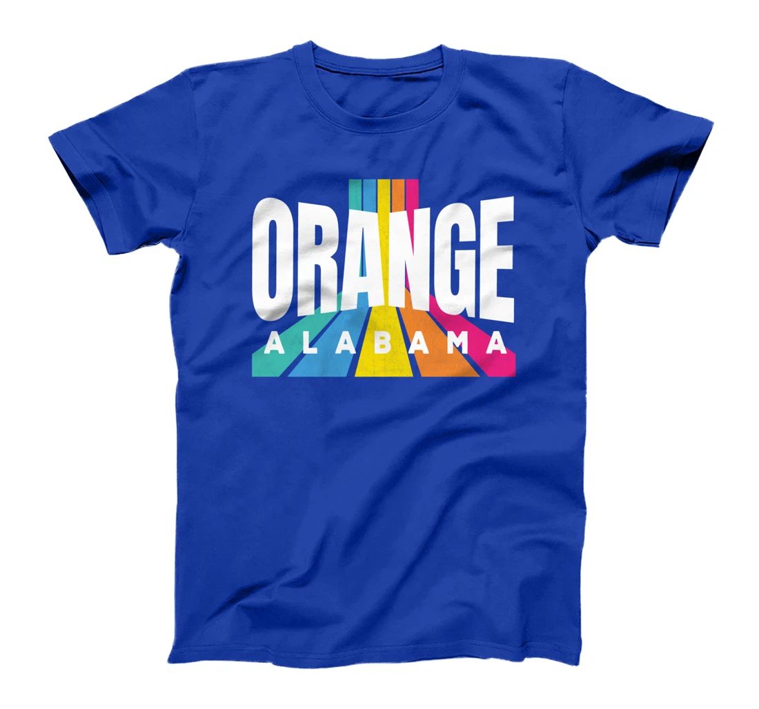 Cool Orange Beach Pop-Art Vintage Lines Orange Alabama Local T-Shirt