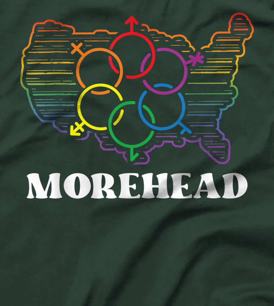 Morehead Pride Flag Pride Month LGBTQ Flag LGBT Community T-Shirt, Women T-Shirt