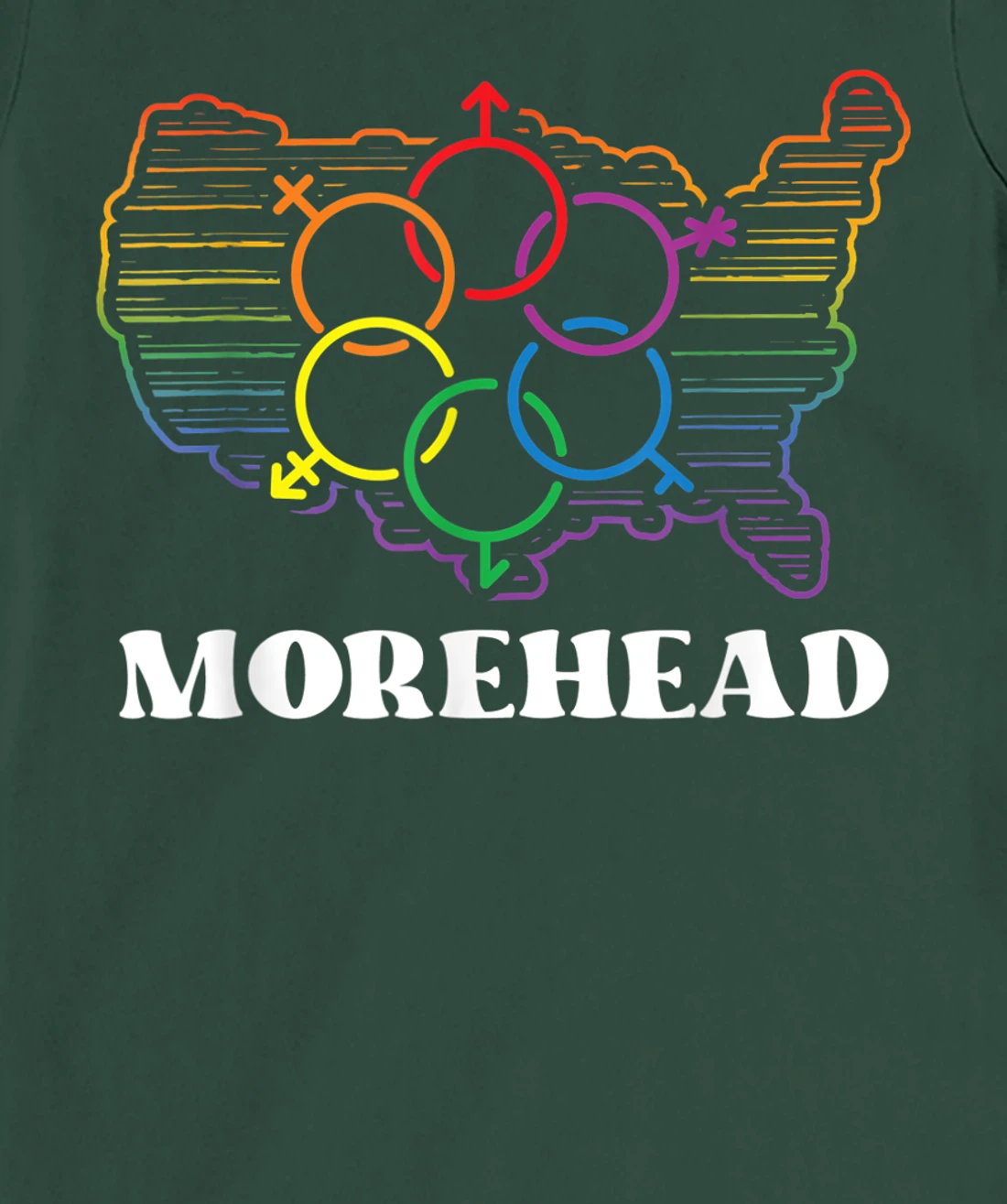 Morehead Pride Flag Pride Month LGBTQ Flag LGBT Community T-Shirt, Women T-Shirt