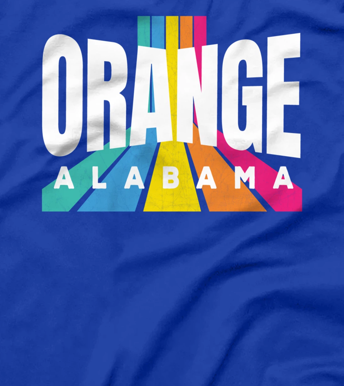 Cool Orange Beach Pop-Art Vintage Lines Orange Alabama Local T-Shirt