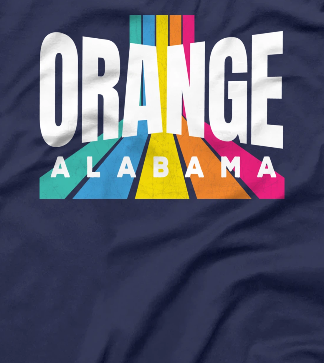 Cool Orange Beach Pop-Art Vintage Lines Orange Alabama Local T-Shirt