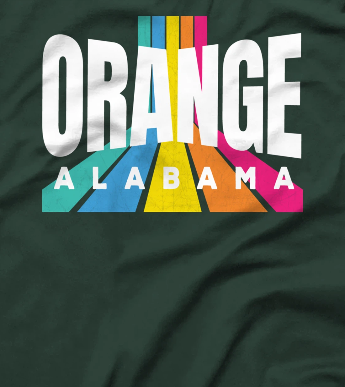 Cool Orange Beach Pop-Art Vintage Lines Orange Alabama Local T-Shirt