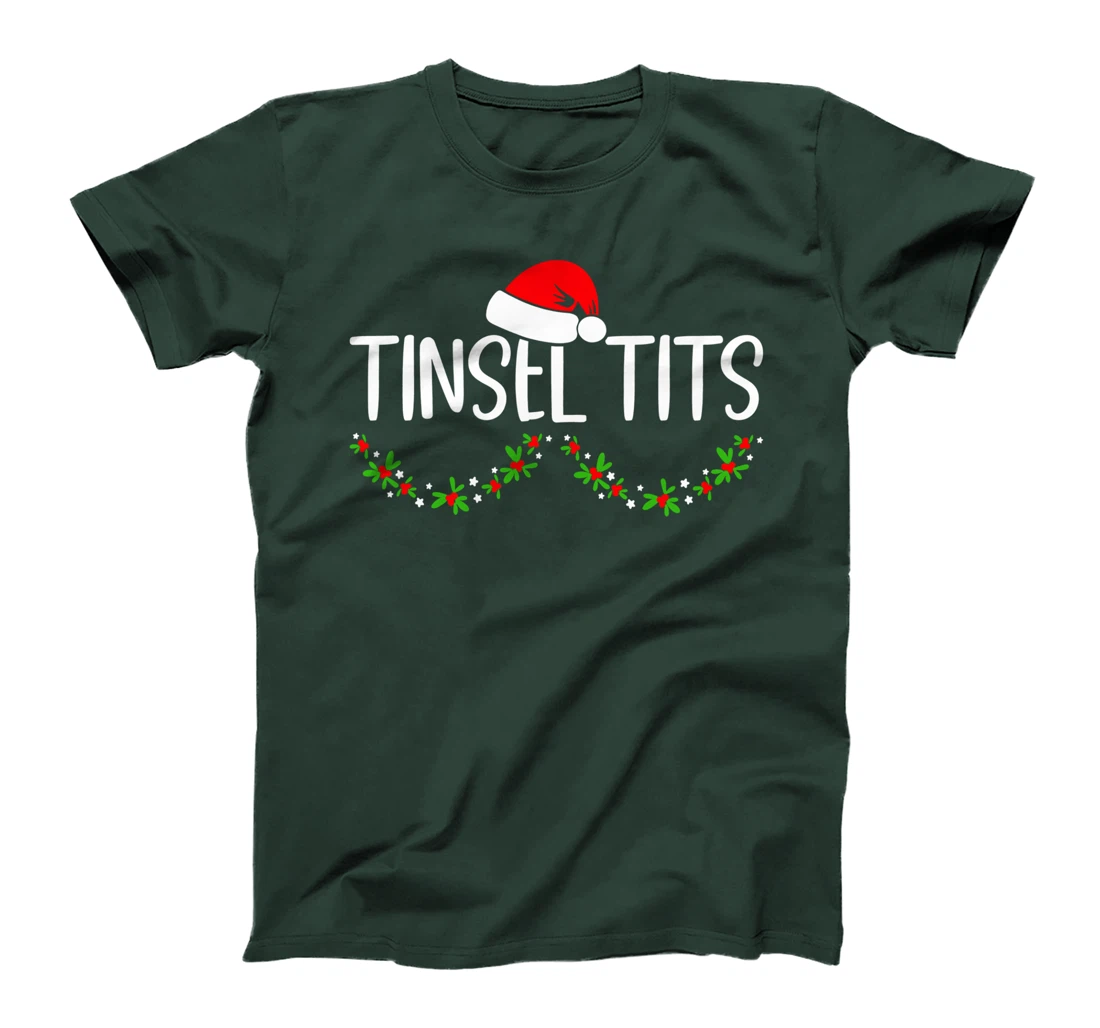 Matching Couple Chestnuts Christmas Tinsel Tits 7 T-Shirt