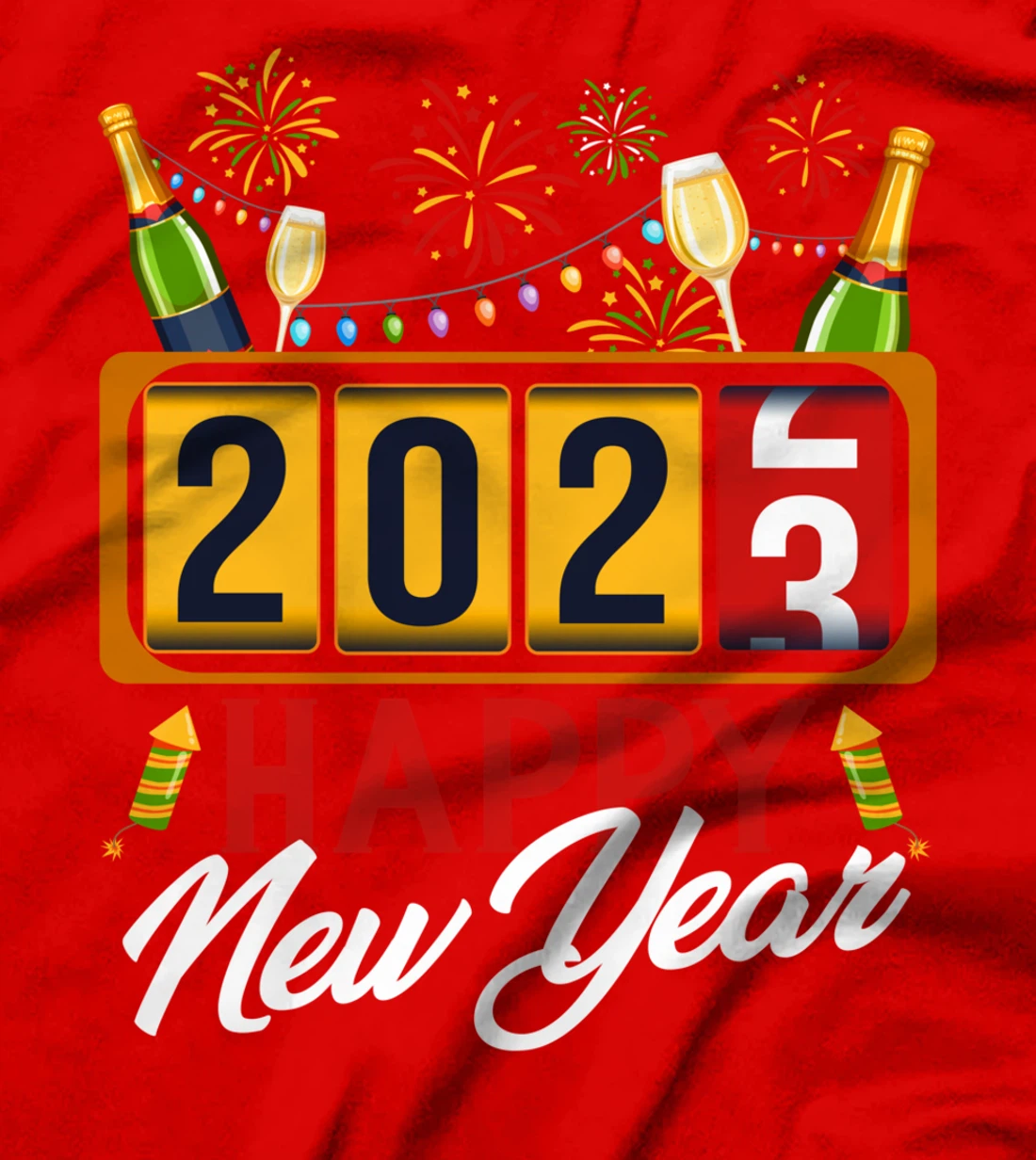 2023 New Year Odometer Cheers Wine T-Shirt