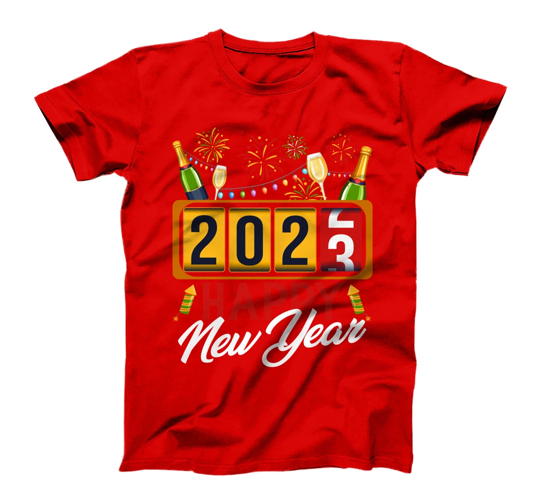 2023 New Year Odometer Cheers Wine T-Shirt