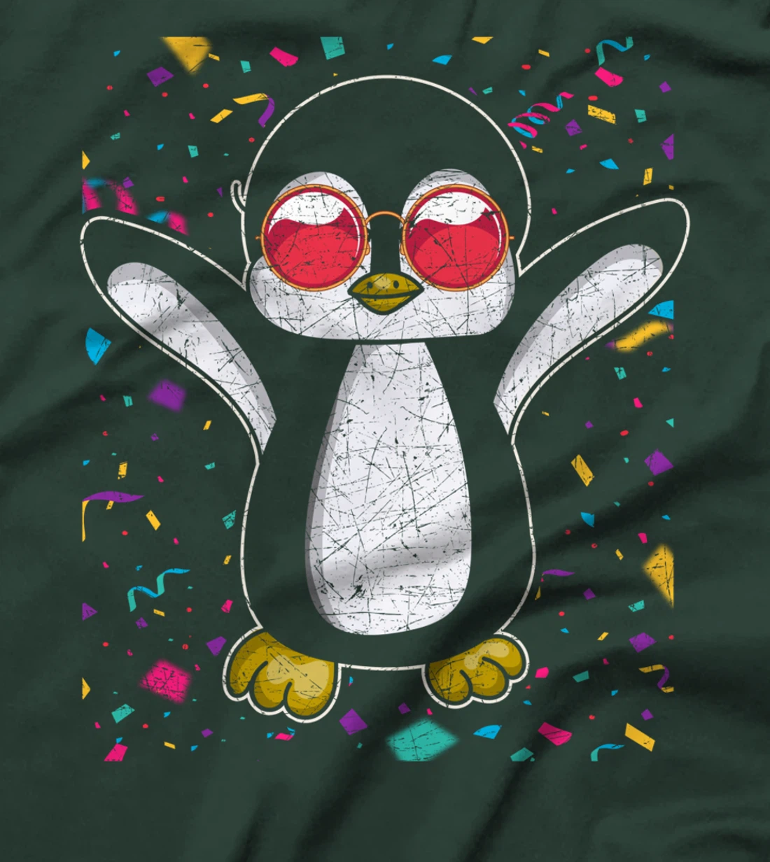 Cool Party Animal Funny Zoo Animal Sunglasses Penguin T-Shirt