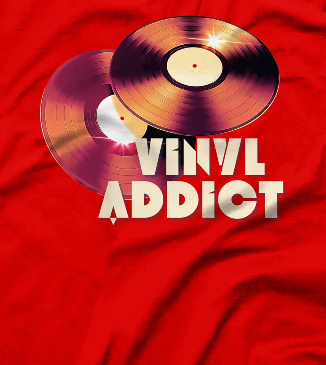 Vinyl Addict Audiophile DJ Record Player Retro Audio Sound T-Shirt