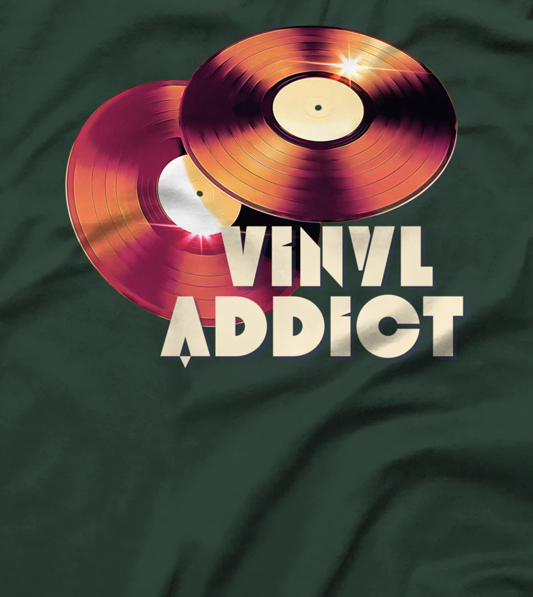 Vinyl Addict Audiophile DJ Record Player Retro Audio Sound T-Shirt