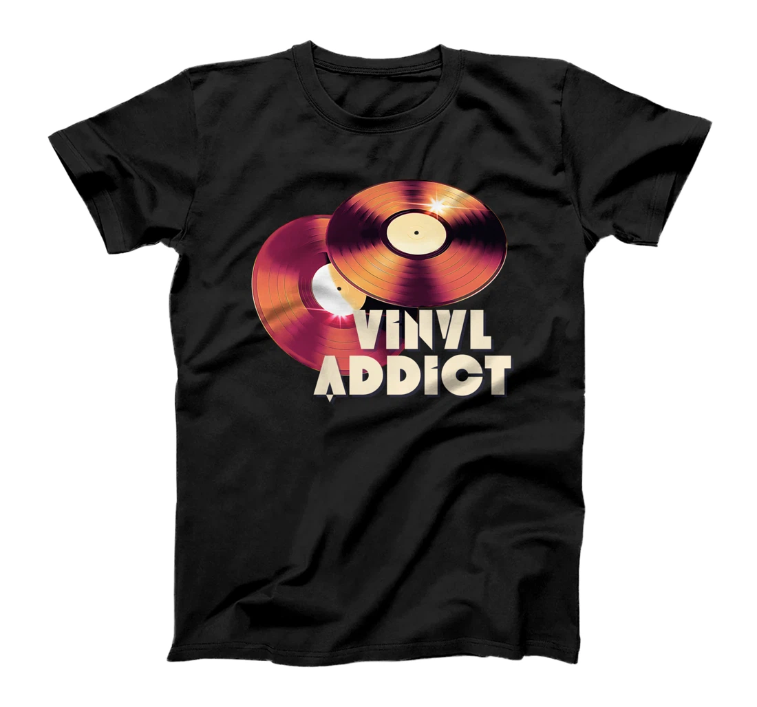 Vinyl Addict Audiophile DJ Record Player Retro Audio Sound T-Shirt