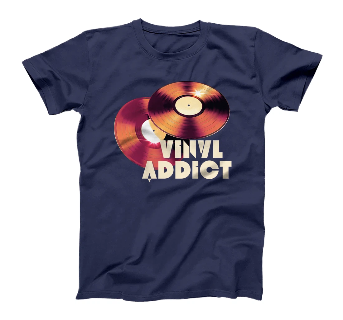 Vinyl Addict Audiophile DJ Record Player Retro Audio Sound T-Shirt