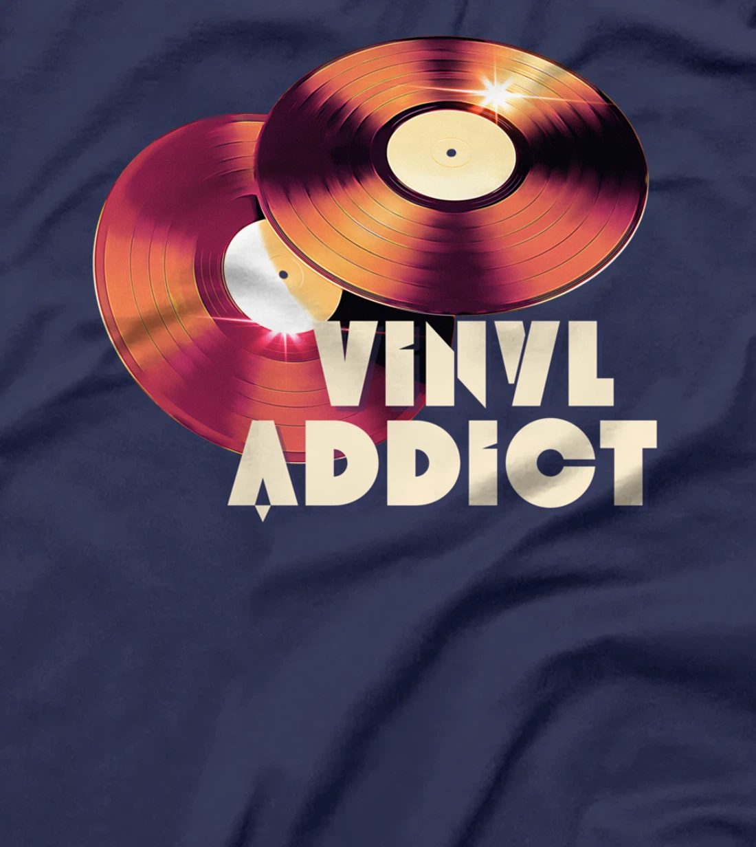 Vinyl Addict Audiophile DJ Record Player Retro Audio Sound T-Shirt