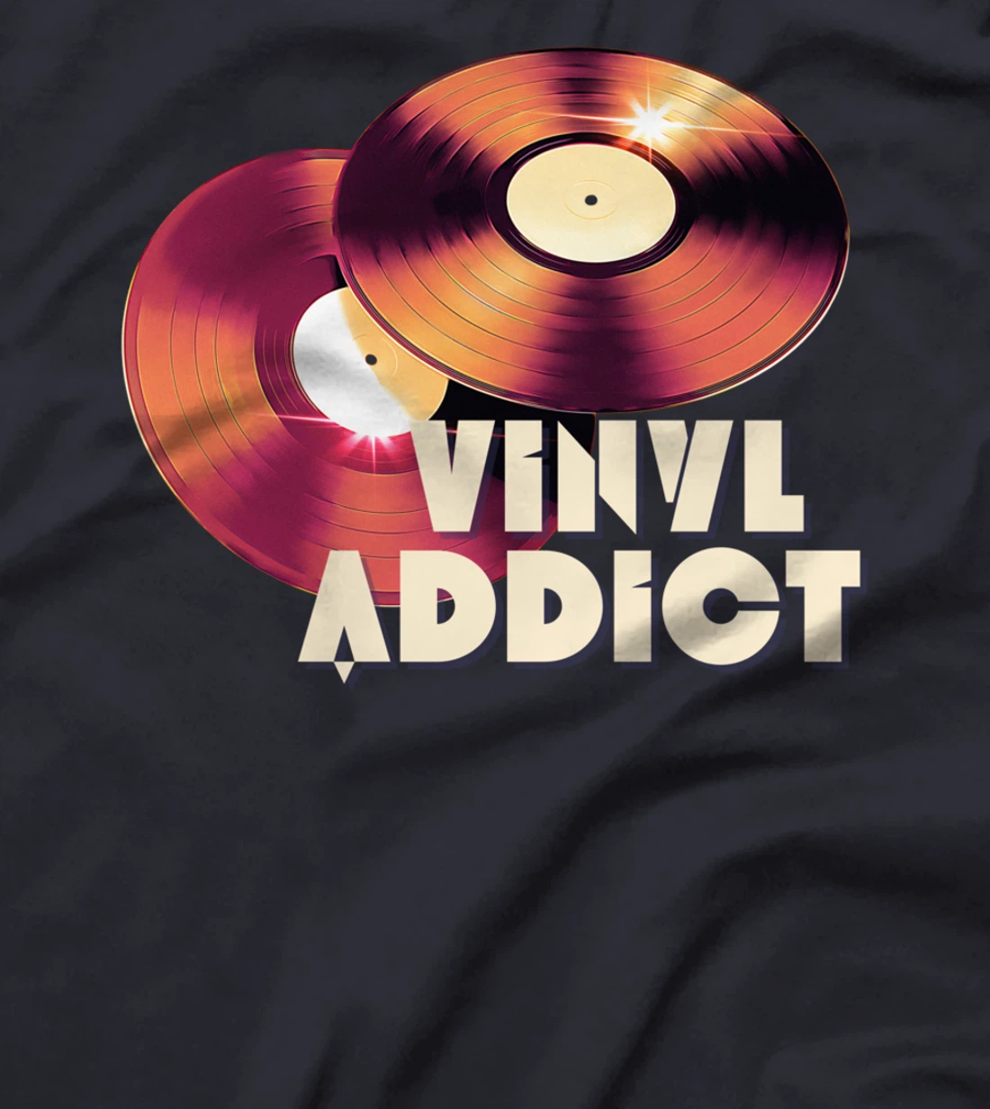Vinyl Addict Audiophile DJ Record Player Retro Audio Sound T-Shirt