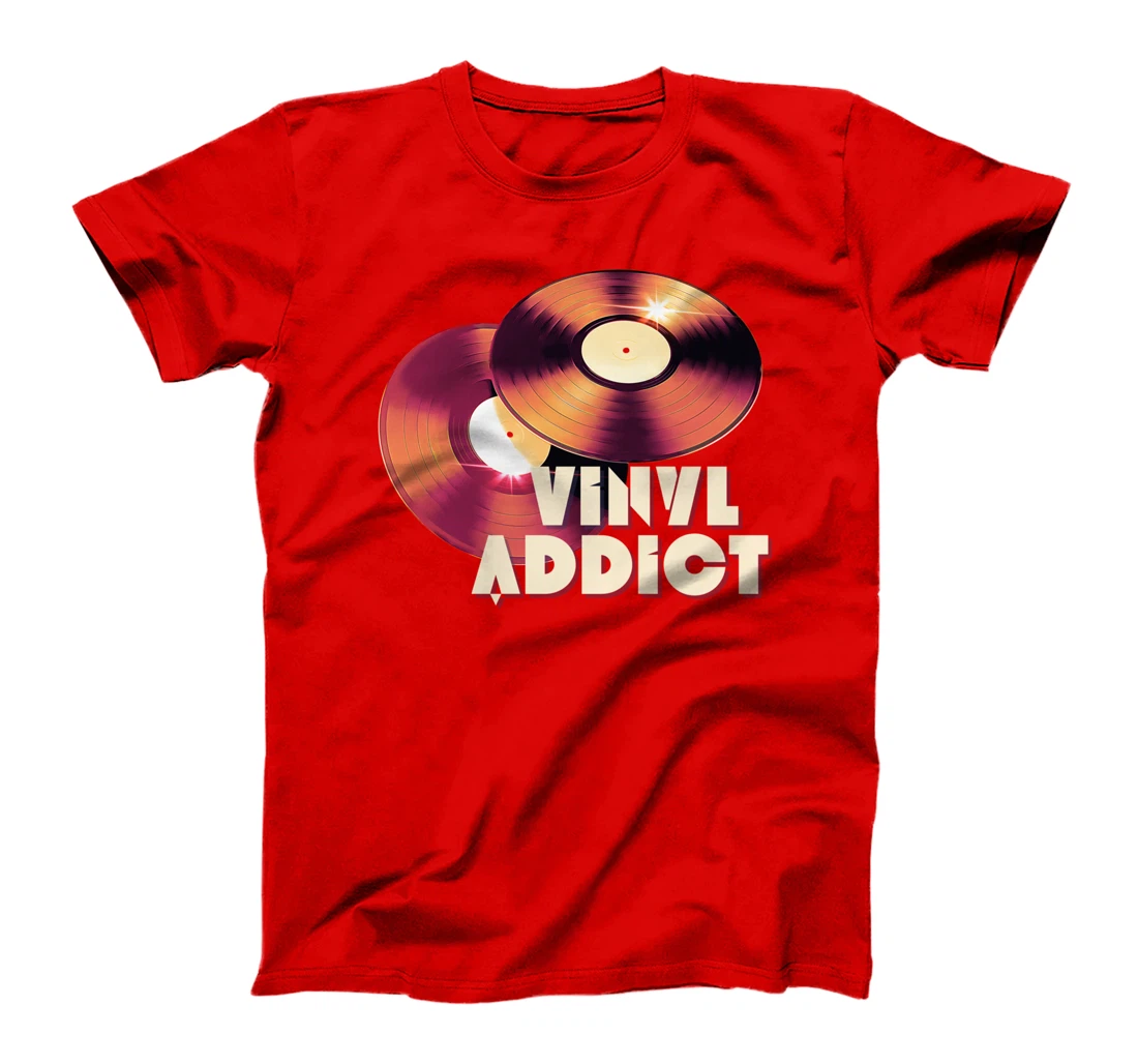 Vinyl Addict Audiophile DJ Record Player Retro Audio Sound T-Shirt
