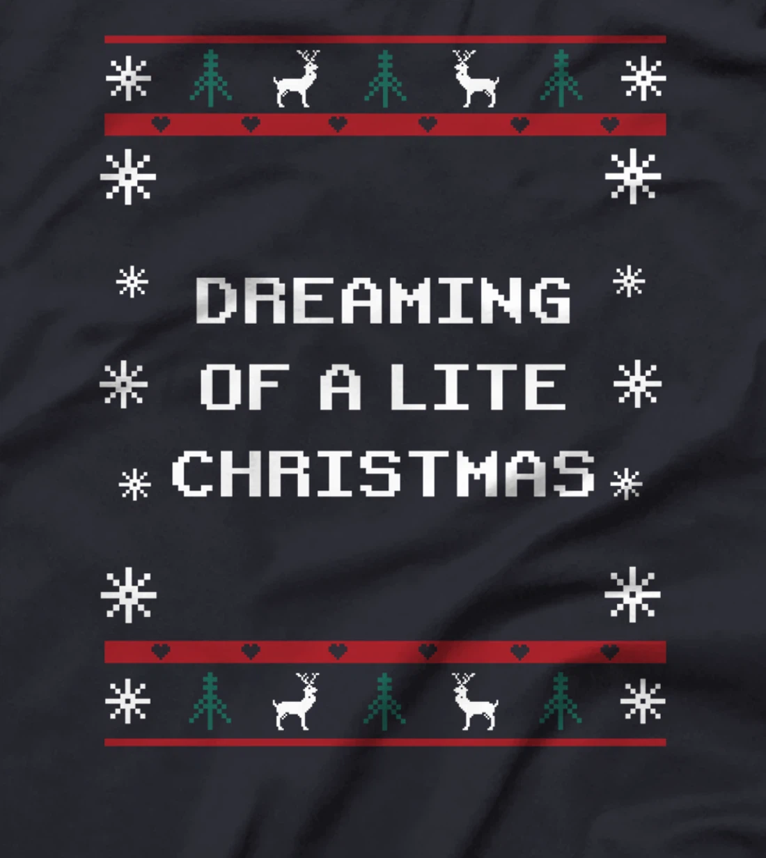 Dreaming of a Lite Christmas Food Xmas Foodie Christmas Eve T-Shirt