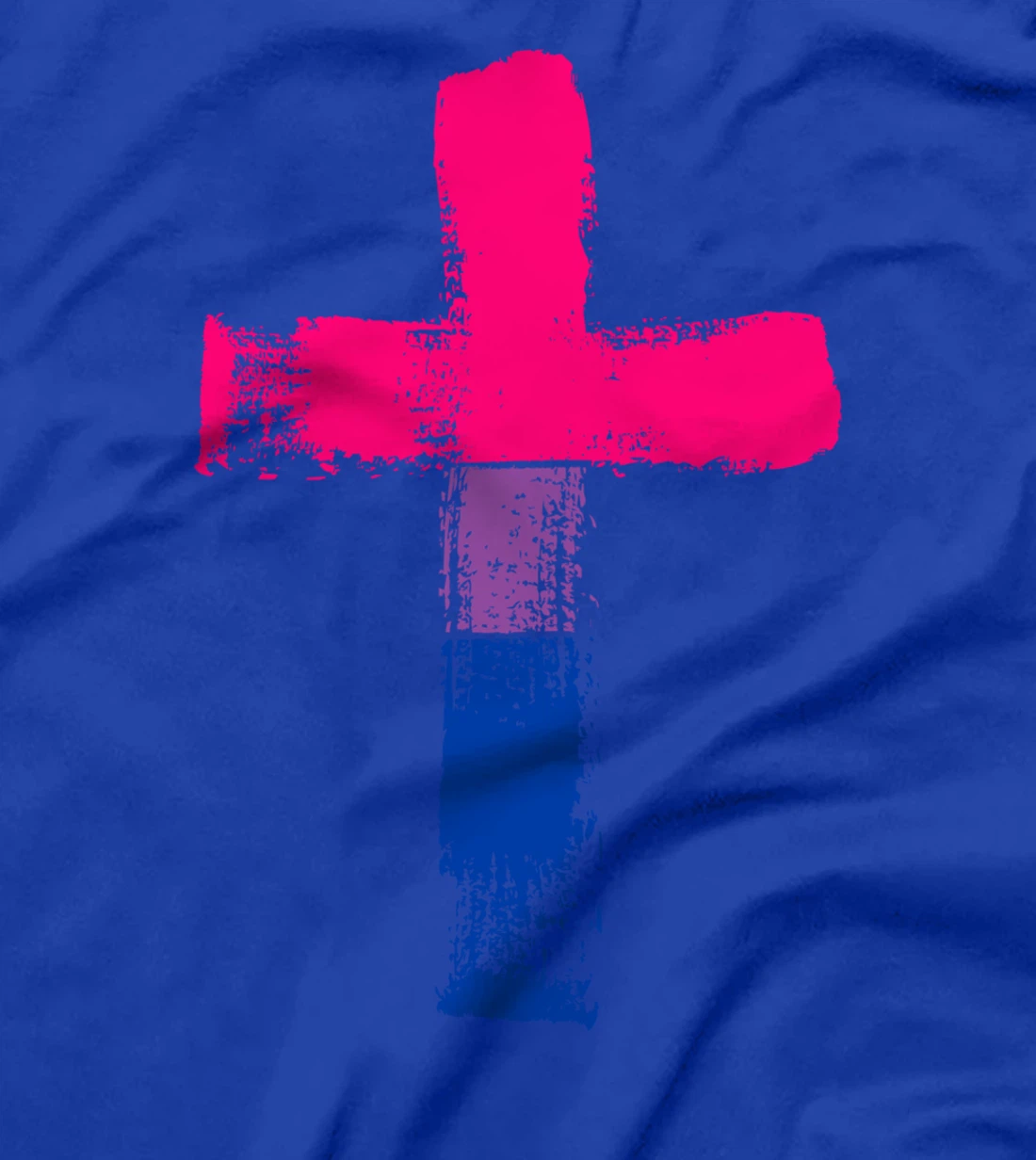 Cross in bisexual colors, LGBTQA+, Christian religious T-Shirt