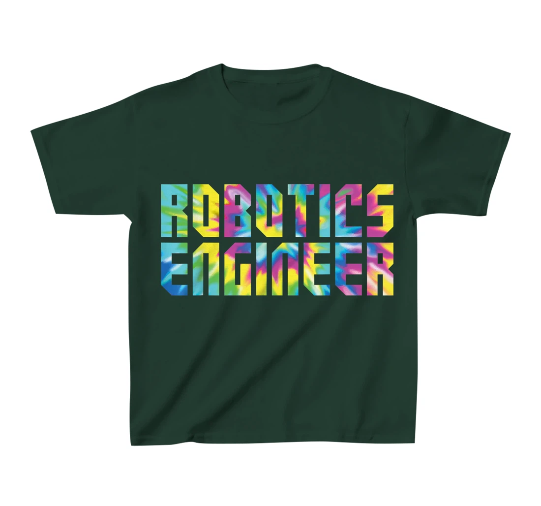 Robot Robotics Engineer Tie Dye Retro 80s 90s Robotics T-Shirt, Kid T-Shirt and Women T-Shirt