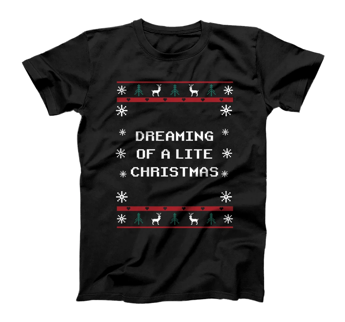 Dreaming of a Lite Christmas Food Xmas Foodie Christmas Eve T-Shirt