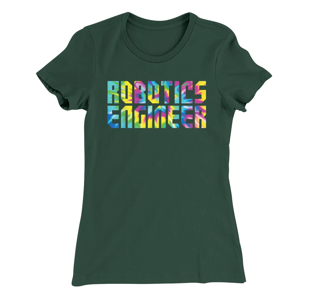 Robot Robotics Engineer Tie Dye Retro 80s 90s Robotics T-Shirt, Kid T-Shirt and Women T-Shirt