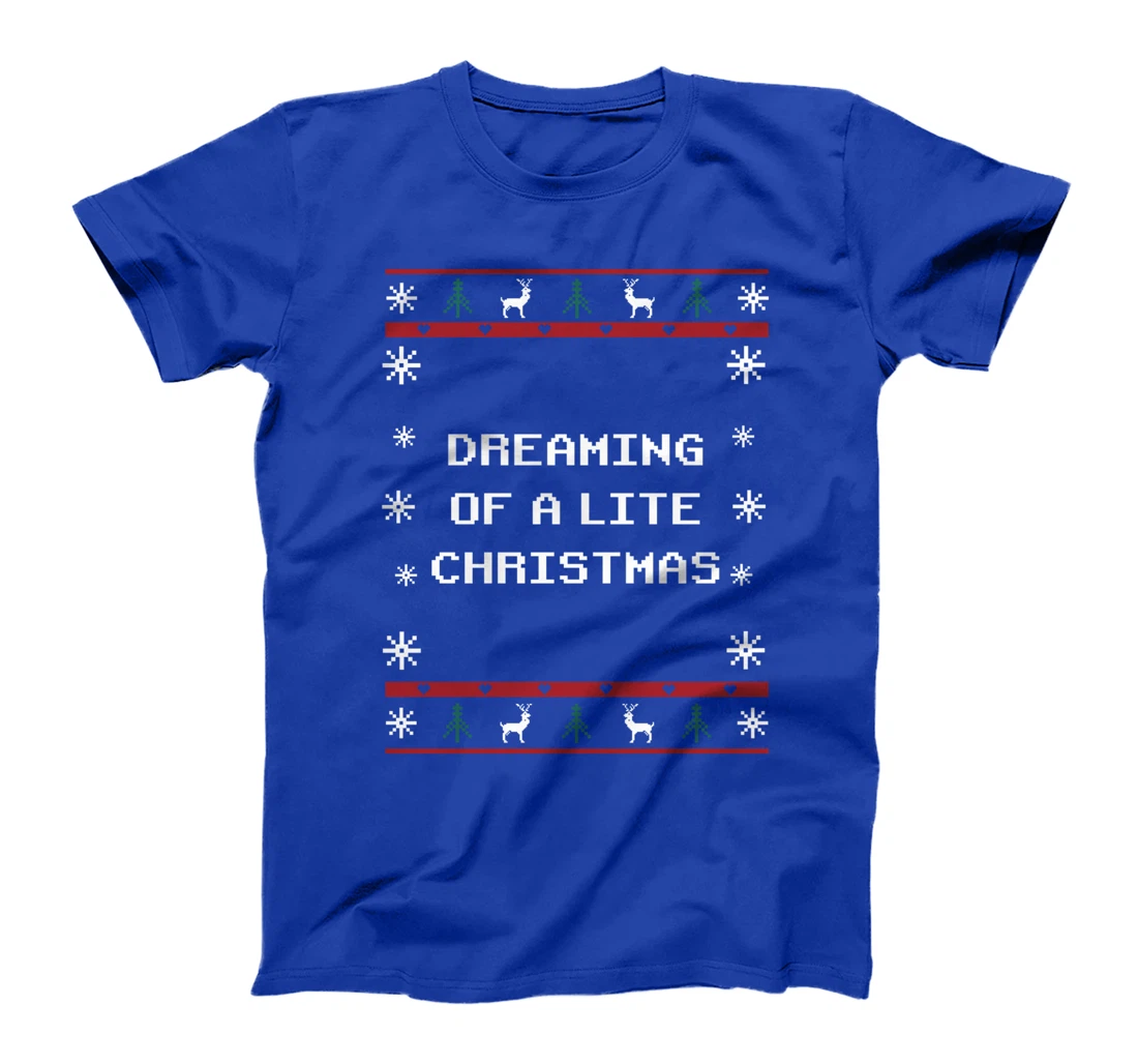 Dreaming of a Lite Christmas Food Xmas Foodie Christmas Eve T-Shirt