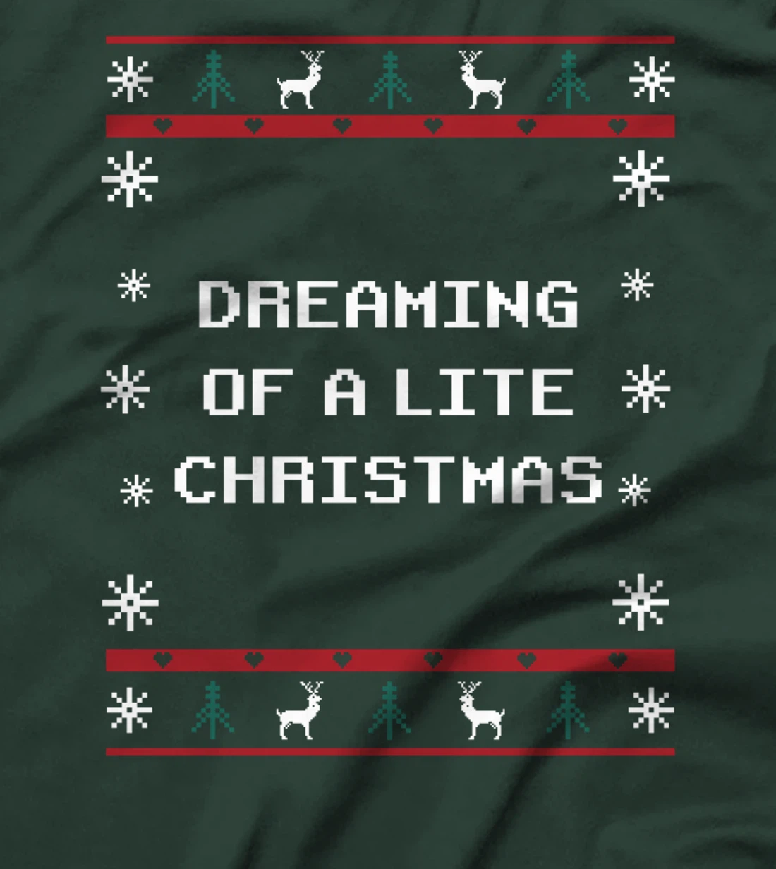 Dreaming of a Lite Christmas Food Xmas Foodie Christmas Eve T-Shirt