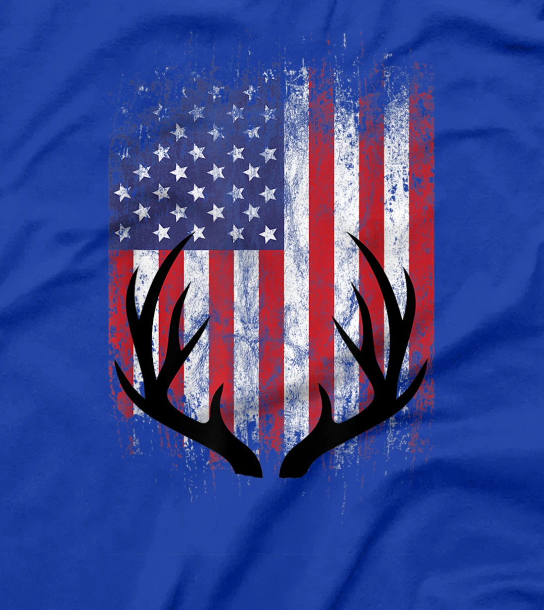 Deer Hunting American Flag T-Shirt