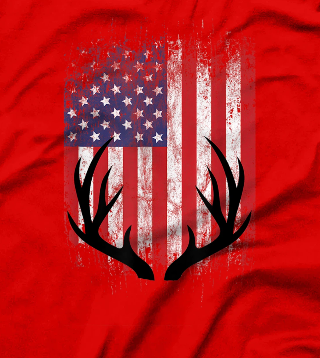 Deer Hunting American Flag T-Shirt
