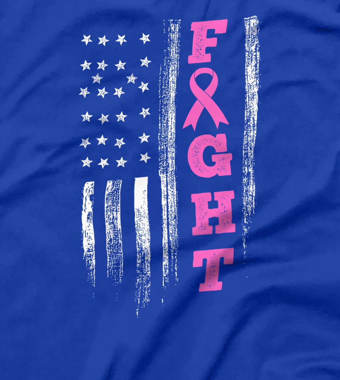Fight Breast Cancer Awareness Doctors Love Flag Warrior T-Shirt