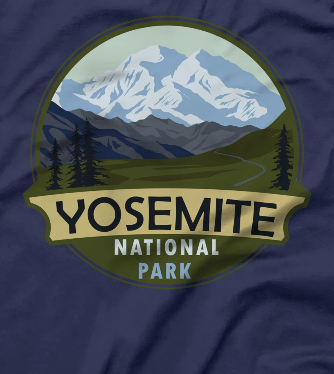 Cool Vintage Retro Yosemite National Park Mountain Hiking T-Shirt