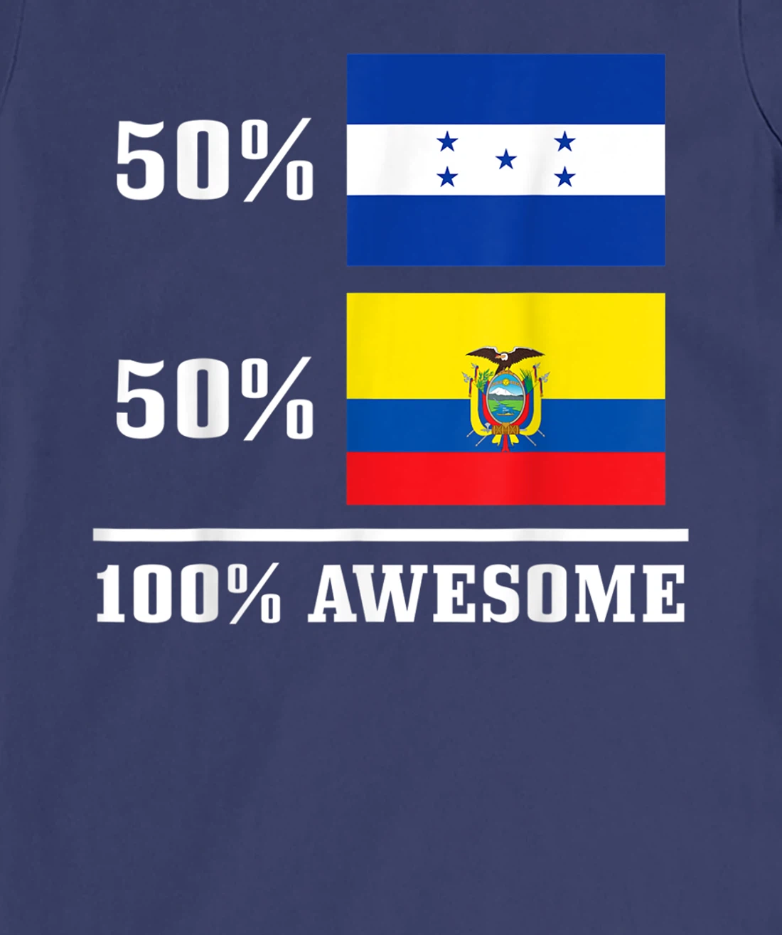 Honduras Ecuador Ecuadorian Honduran Flag Pride Heritage T-Shirt, Kid T-Shirt and Women T-Shirt