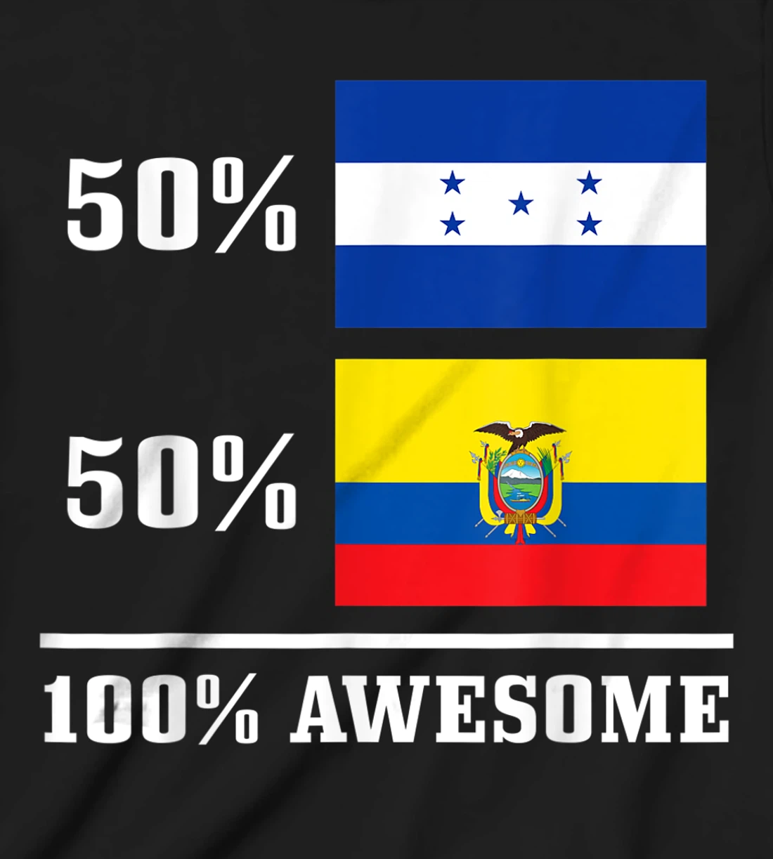 Honduras Ecuador Ecuadorian Honduran Flag Pride Heritage T-Shirt, Kid T-Shirt and Women T-Shirt