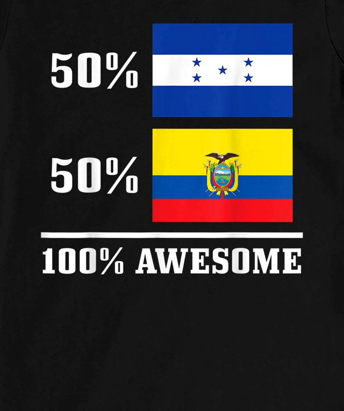Honduras Ecuador Ecuadorian Honduran Flag Pride Heritage T-Shirt, Kid T-Shirt and Women T-Shirt